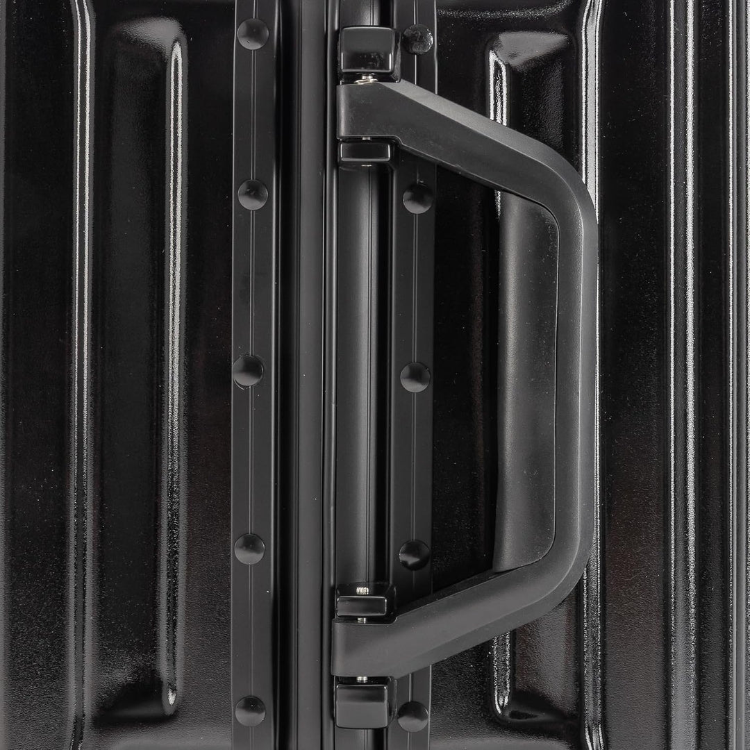 Travelhouse® London Aluminium-Rahmen Handgepäck 47L Schwarz Schwarz S, Schwarz S