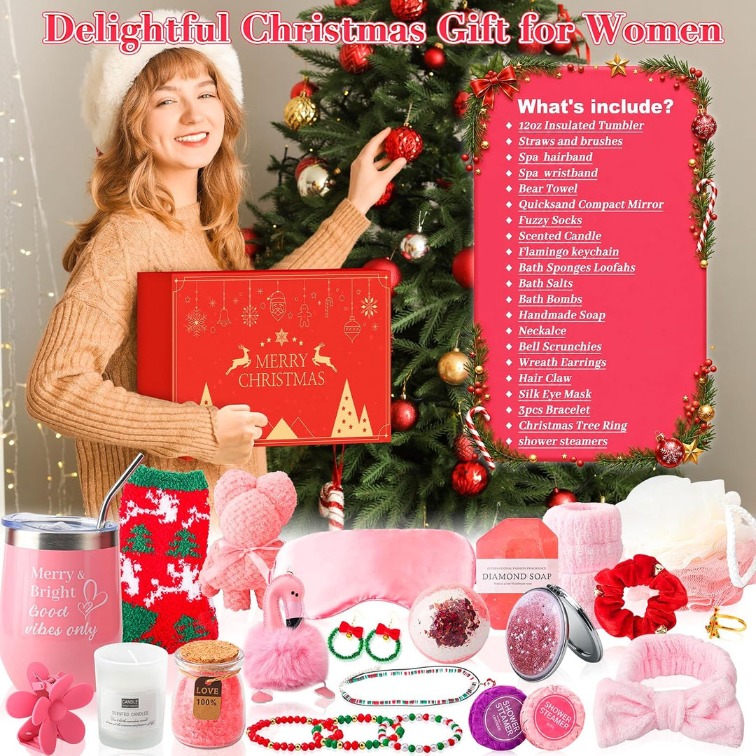 Adventskalender für Frauen 2025 - Weihnachtskalender mit Beauty-Produkten, Schmuck, Accessoires - Pe