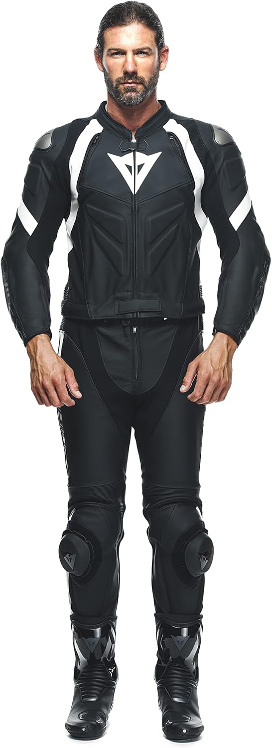 Dainese zweiteiler Lederkombi Avro 4 2PC Motorradanzug Motorradkombi Leathersuit, BLACK-MATT/BLACK-M