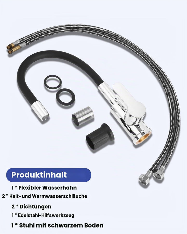 Flexible Spültischarmatur Wasserhahn Küche Flexibel Einhebel Spültischarmatur, Flexibler 360° Drehba