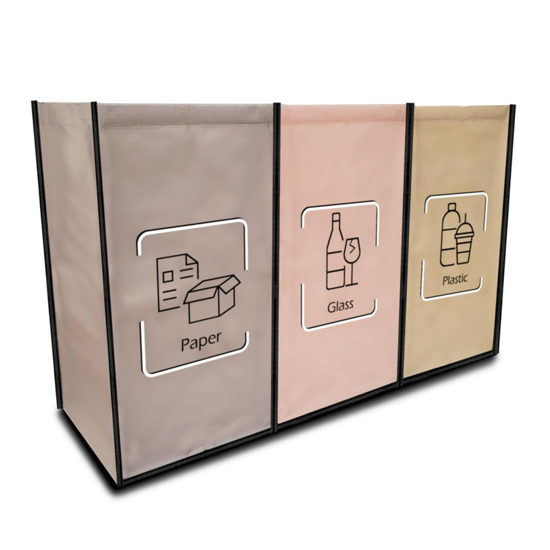 NYIKA - Mülltrennsystem 3fach - Recycling System - Mülltrennsystem - Altpapier Sammler - Mülltrennun
