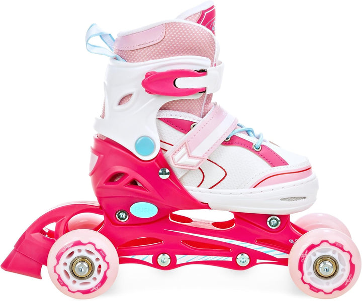 RAVEN 4in1 Inline Skates Triskates Rollschuhe Schlittschuhe Inliner für Kinder Mädchen verstellbar 3