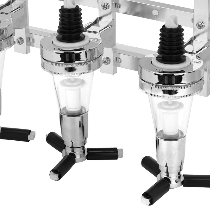 6 Schnapsspender Flaschenhalter Wandmontiert, 6 x 30 ml Bar Butler Getränkehalter für Spirituosen, A