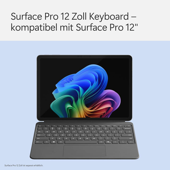Microsoft Surface Pro 12" Keyboard | kompatibel mit Surface Pro 12" | QWERTZ | Anthrazit
