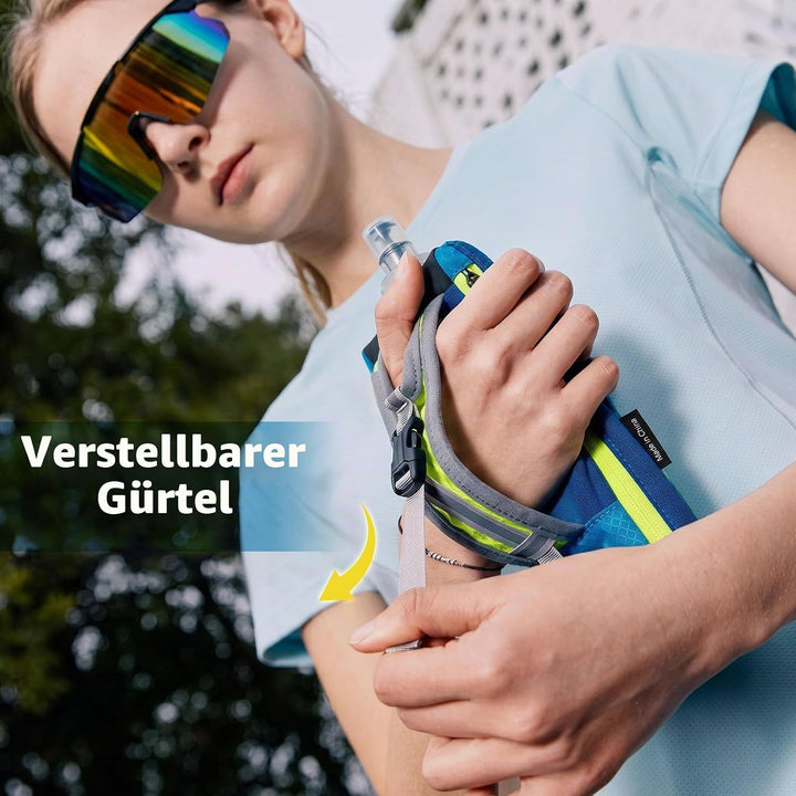 Geila Handheld Trinkflasche zum Laufen, 17 oz Handheld Trinkflasche mit Trageriemen, BPA Sport Soft