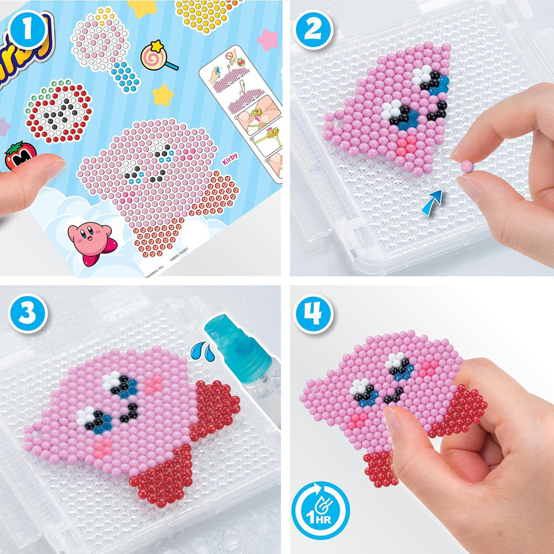 Aquabeads - 36164 Kirby Schlüsselanhänger Bastelset, Wasserperlen Bastelset für Kinder ab 4 Jahren,