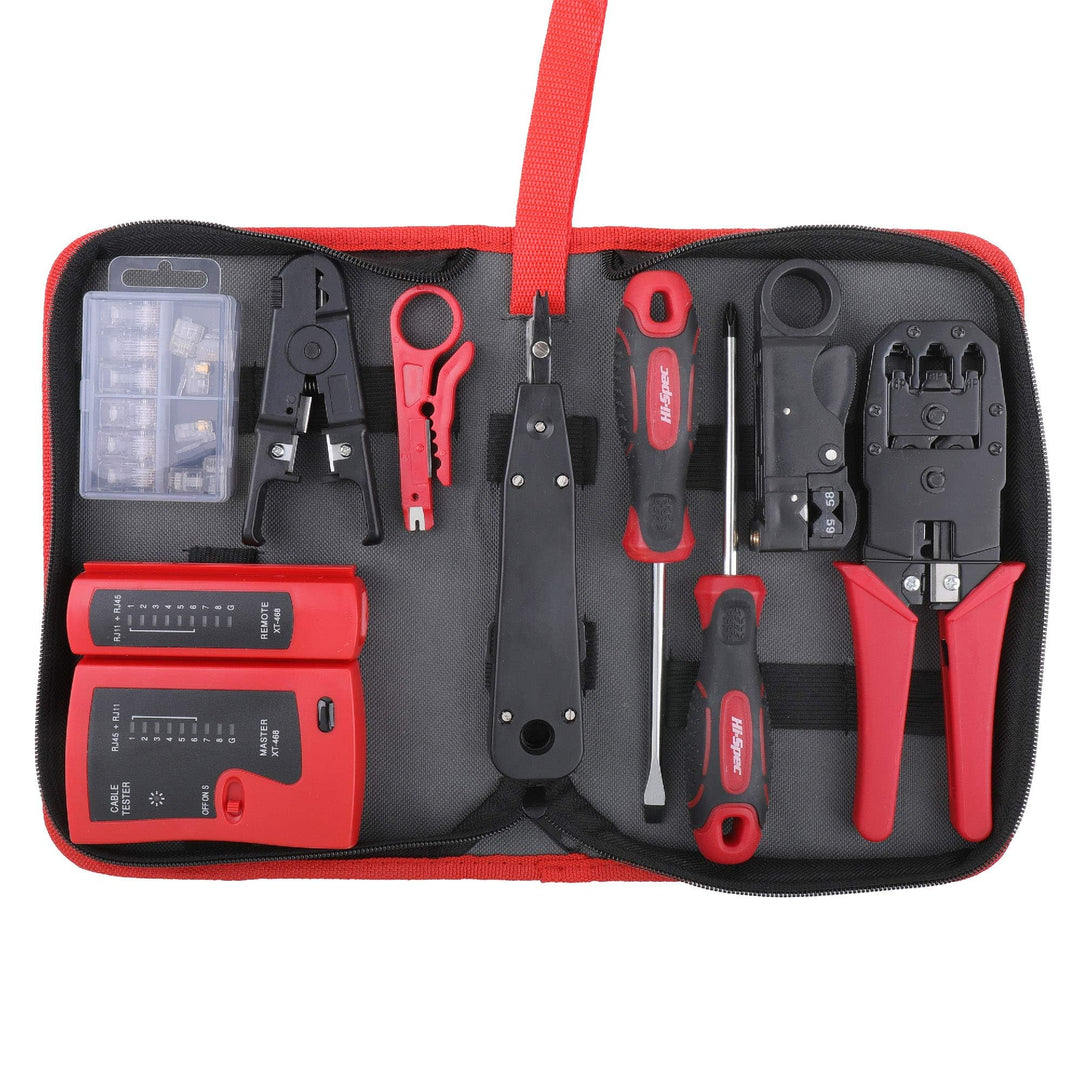 Hi-Spec Netzwerk Werkzeug, PC Werkzeugset & Computer Wartungs- & Reparatur-Set für RJ45 RJ11 Lan Kab
