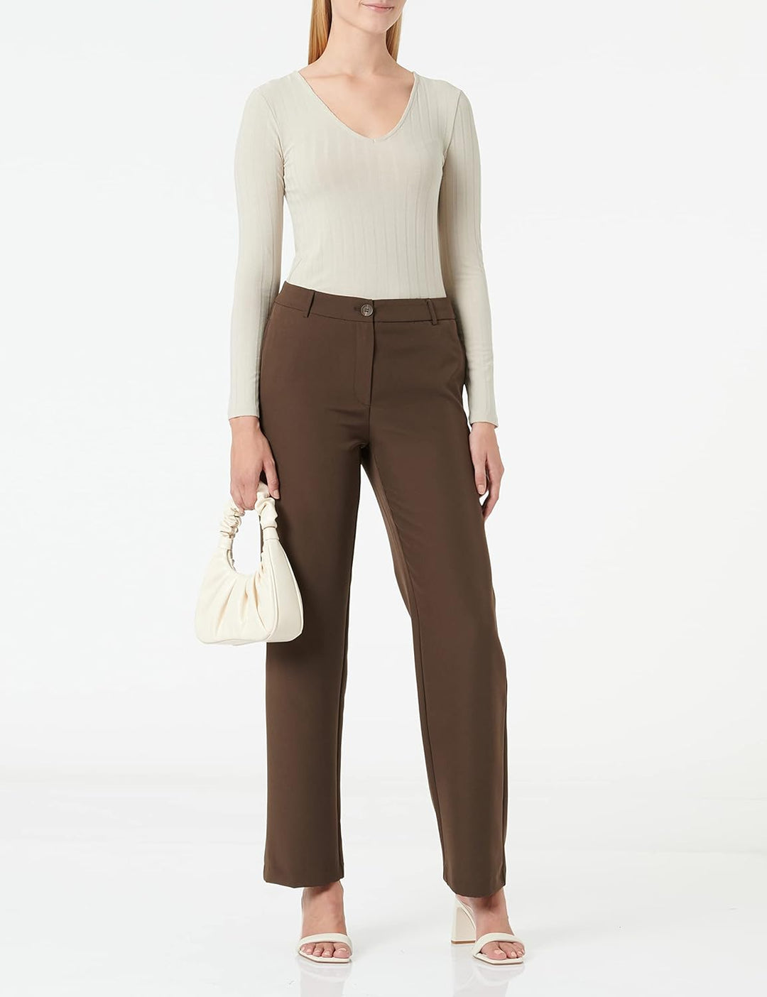 ONLY Damen Onllana-Berry Mid Straight Pant TLR Hose 40 Delicioso, 40 Delicioso