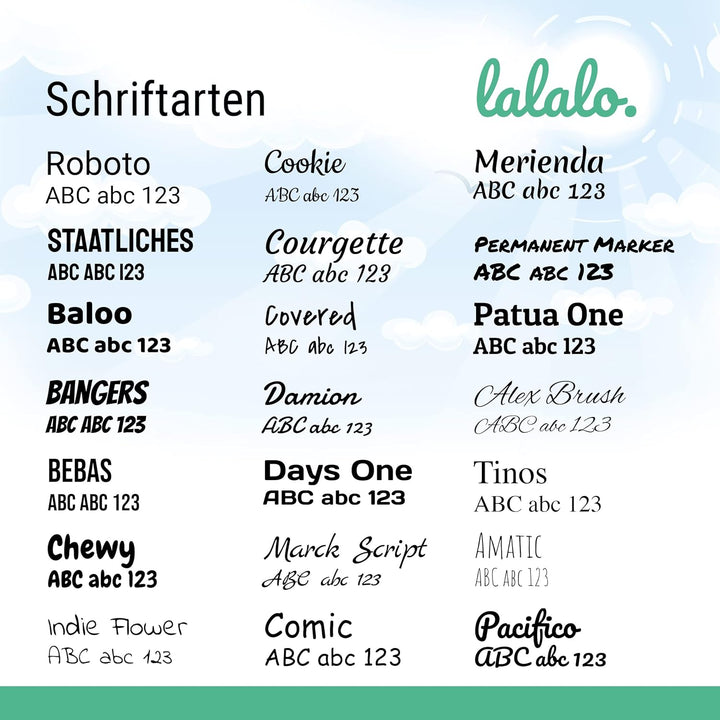 LALALO LEONARDO Vorratsglas/Vorratsdose mit Gravur personalisiert für Süssigkeiten und Kekse, Keksdo