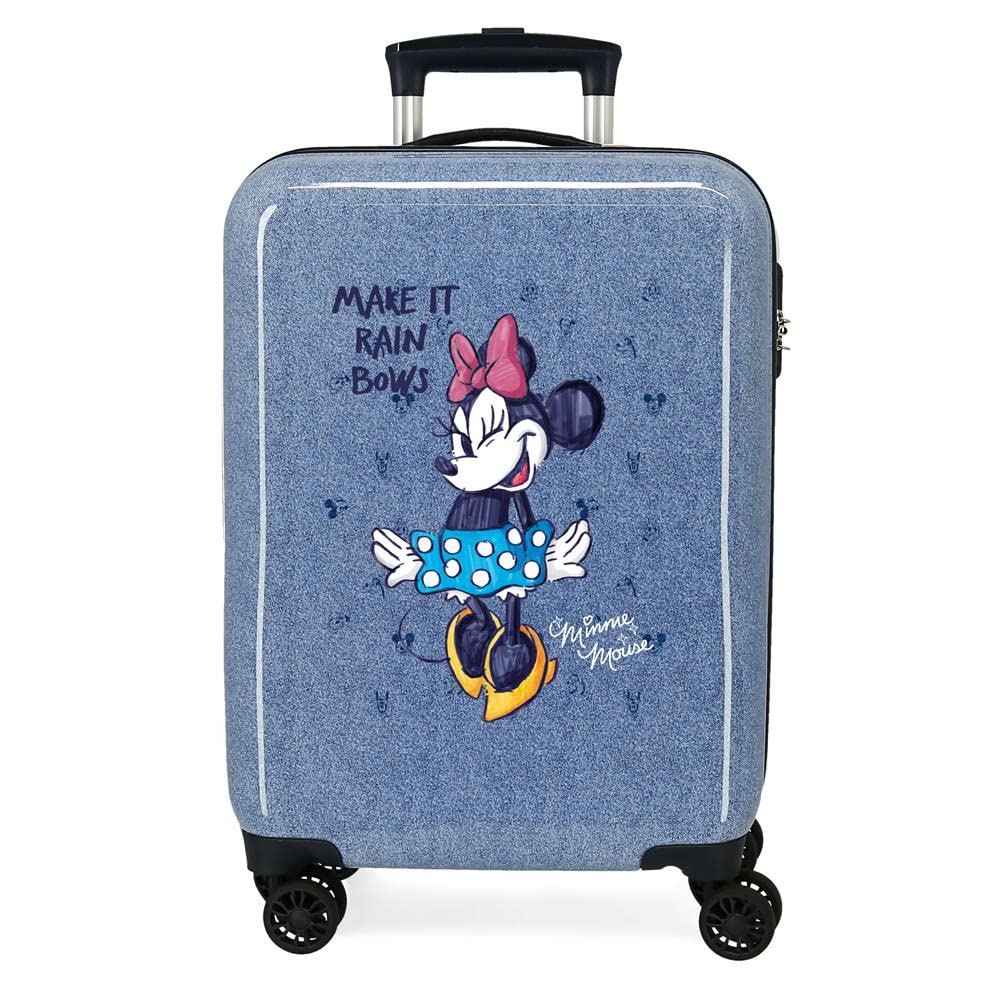Disney Minnie Make it Rain Bows Kabinentrolley, Blau, 38 x 55 x 20 cm, Hartplastik, seitlicher Kombi