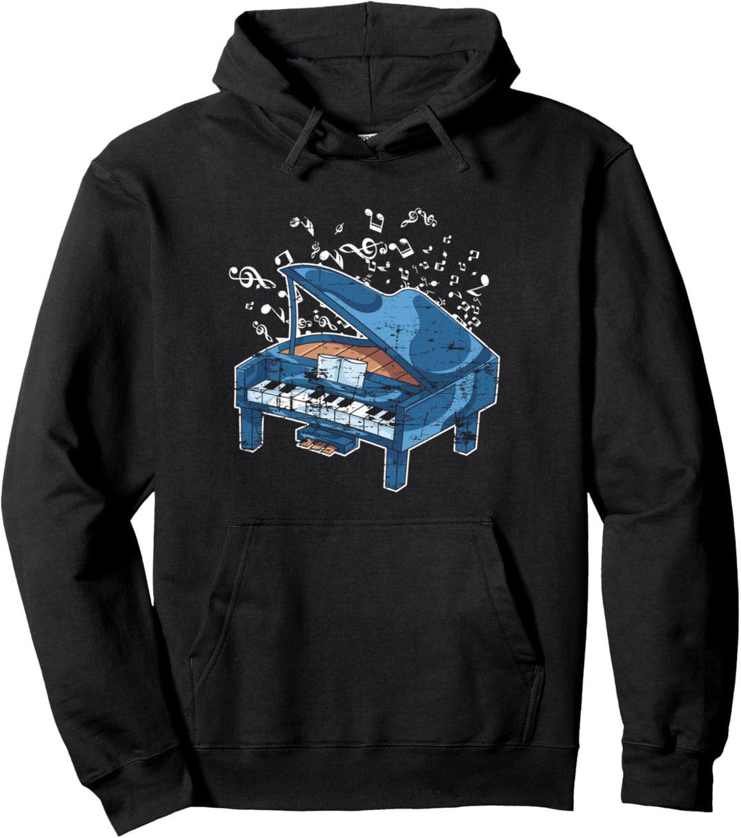 Musik Noten Violinenschlüssel Geschenk Pianisten Klavier Pullover Hoodie