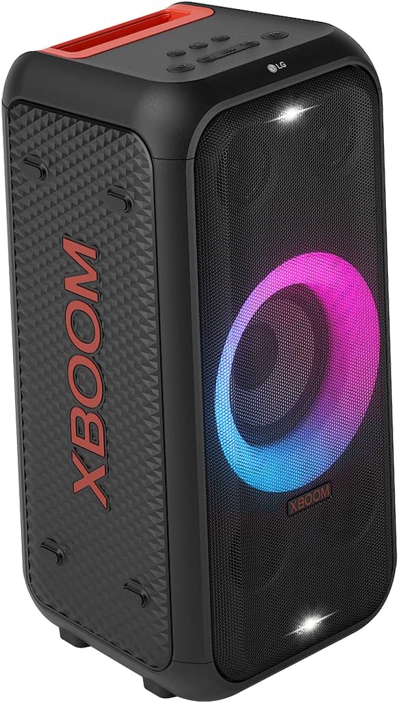 LG XBOOM XL5S, rollbares 2-Wege-Soundsystem (Karaoke- & DJ-Funktionen, Beleuchtung), Schwarz [Modell