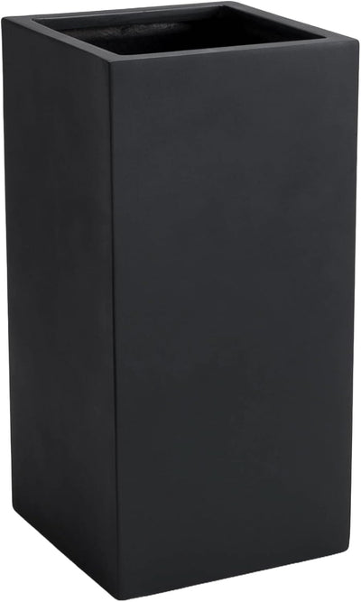 VIVANNO Pflanzkübel Blumenkübel Übertopf Säule Fiberglas Anthrazit Block 60x30x30 Anthrazit Matt 60x