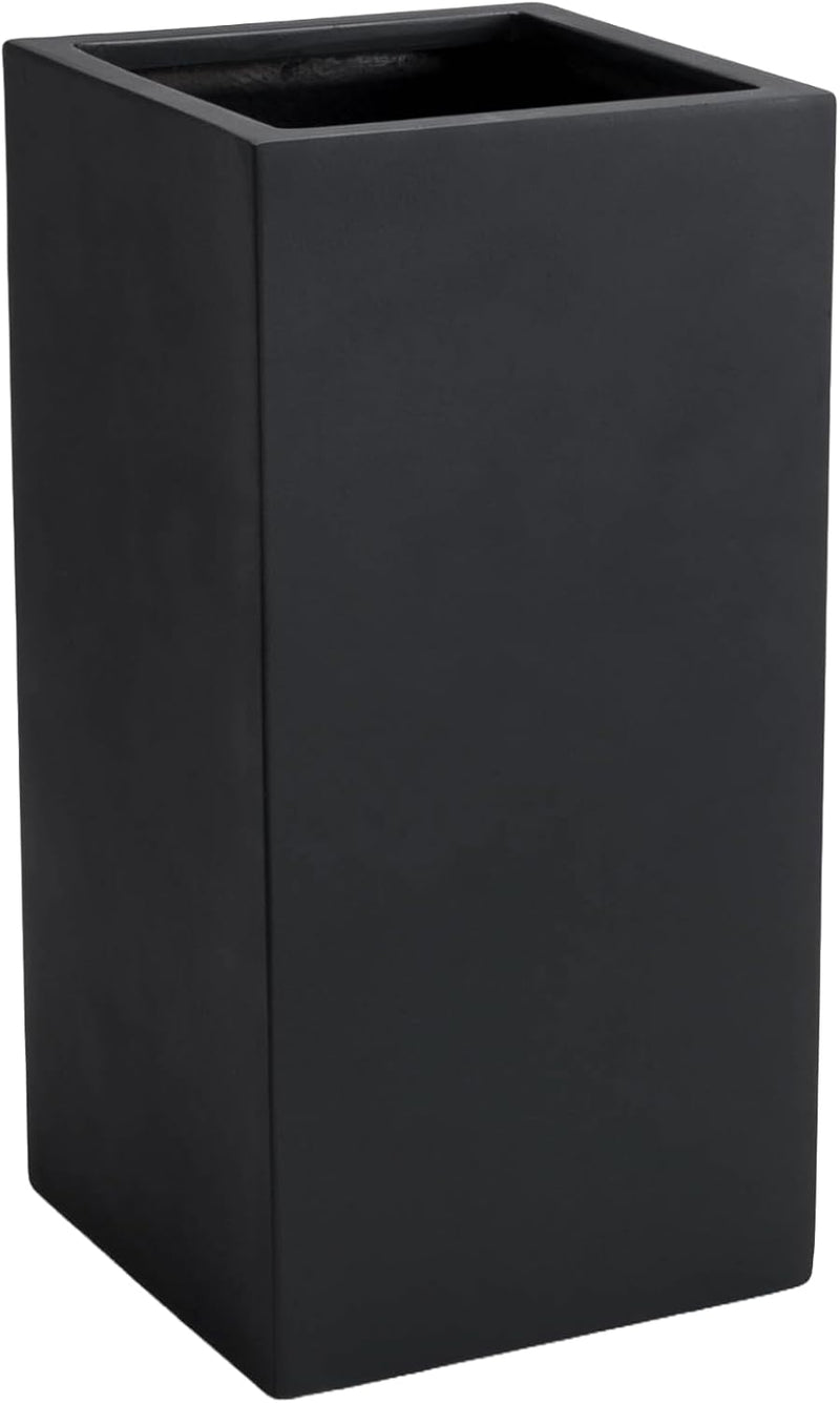 VIVANNO Pflanzkübel Blumenkübel Übertopf Säule Fiberglas Anthrazit Block 60x30x30 Anthrazit Matt 60x