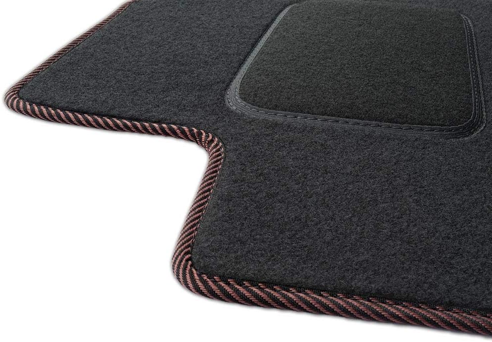 MOTOS Standard Velours-Fussmatten passend für Audi A2 1999-2005 - Standard, Gewebt, Braun fussmatten