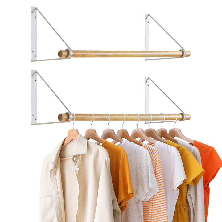 IBUYKE Kleiderstange Wandmontage-Wand Kleiderständer,Flur Möbel im Industrial Stil,Moderne Garderobe