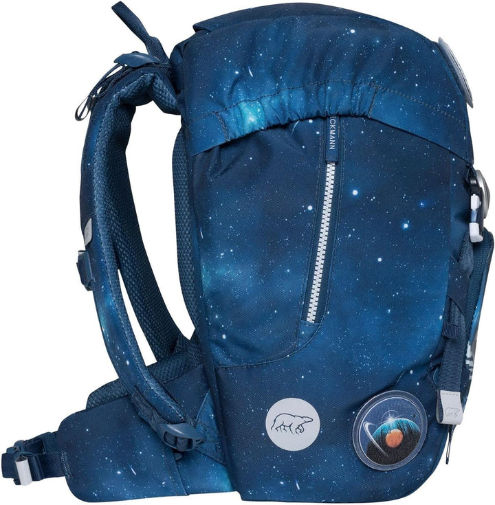 BECKMANN, Schulrucksack-Set Classic, 6-teilig, Grundschule, ergonomisch, inkl. Regenüberzug, 22L Spa