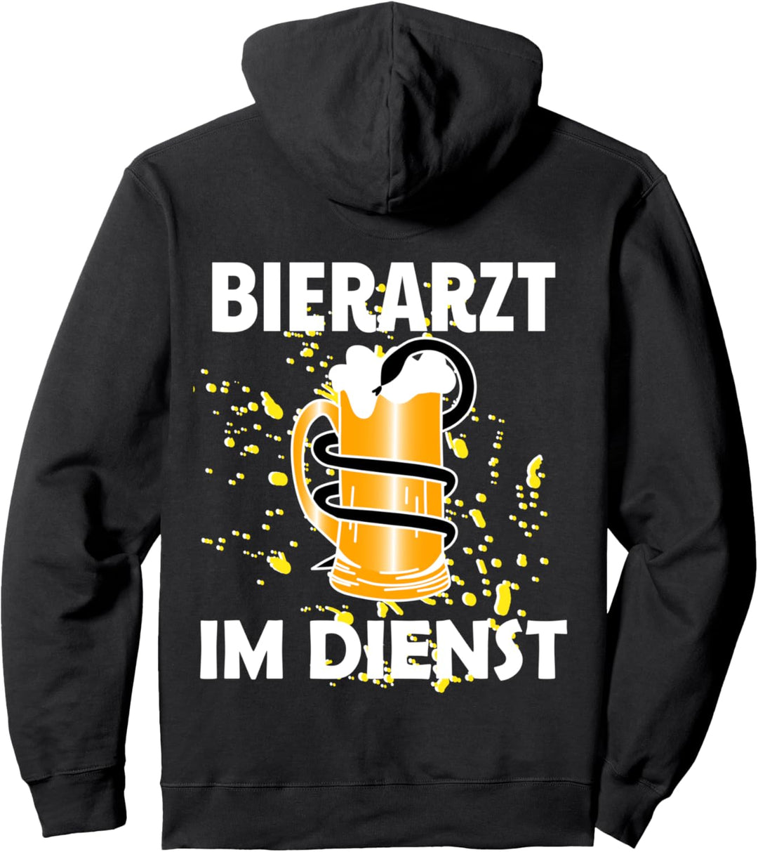 Bier Arzt Party Bierarzt Tierarzt Festival Herzschlag Saufen Pullover Hoodie