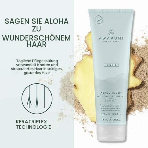 Paul Mitchell Awapuhi Wild Ginger Keratin Cream Rinse - Haar-Conditioner für trockenes, strapazierte