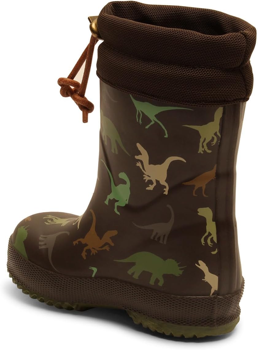 Bisgaard Unisex Kinder Thermo Gummistiefel 33 EU Brown Dino, 33 EU Brown Dino