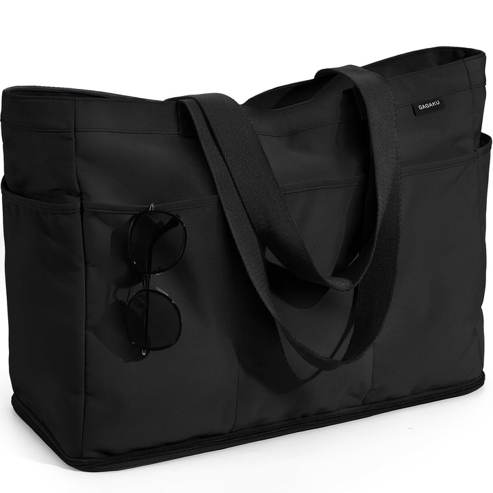 GAGAKU Strandtasche XXL/XL mit Kühlfach, Wasserfest Beach Bag mit Reissverschluss – Faltbar Gross Ba