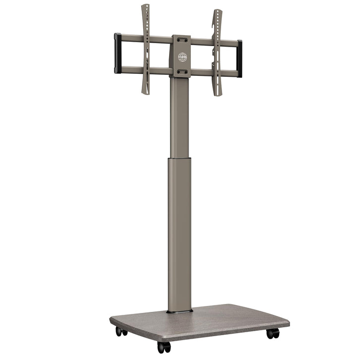 FITUEYES TV Bodenständer Rollbar mit Holzablage TV Standfuss TV Ständer Fernsehstand mit Rollen höhe