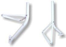 Original T55 Wandhalter/Bodenhalter/Standfuss Stahl, Hellgrau