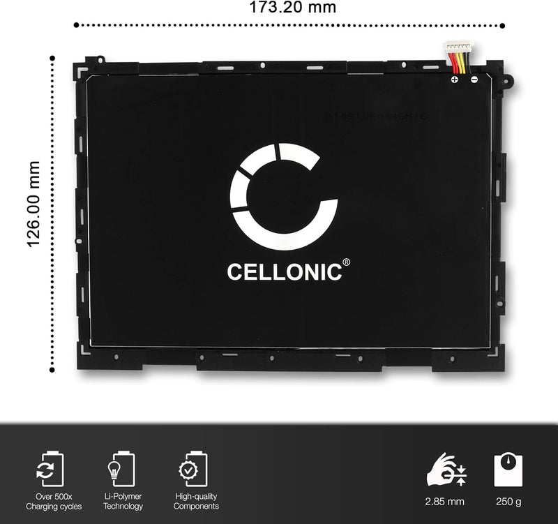 CELLONIC® Ersatz Akku EB-BT550ABA für Samsung Galaxy Tab A 9.7 (SM-T550 / SM-T555) 6000mAh + Werkzeu