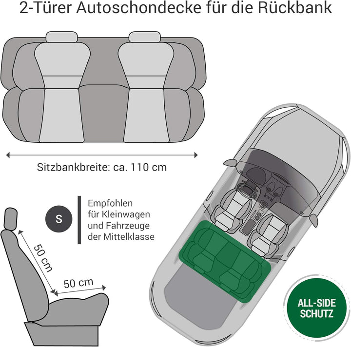 Doctor Bark gepolsterte Cabrio Autoschondecke All-Side Schutz - Rückbank, für alle Cabrios und Coupé