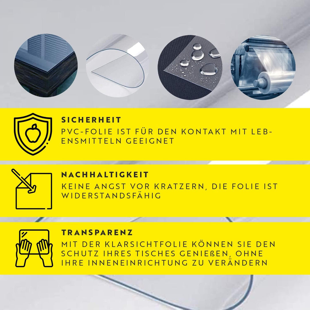 1 mm x 140 cm breit Transparente Starke Flexible Folie zum Schutz vor Wind, Regen, Staub, 10m 140 cm