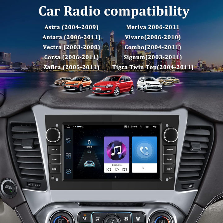 [1+32G] CAMECHO Android 13 Autoradio 2-DIN mit Navi für Opel Corsa Astra Antara Vectra Zafira Meriva