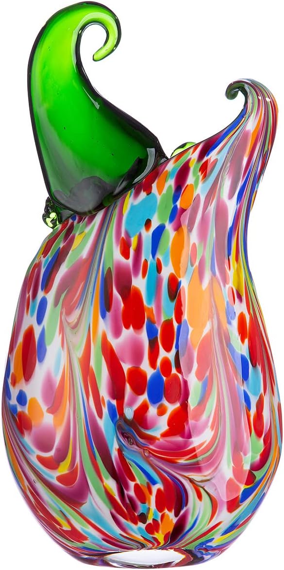 Glas Art Vase Dekovase Gesichtsvase - Deko Wohnzimmer - Geschenk für Frauen Geburtstag - Farbe: Mehr