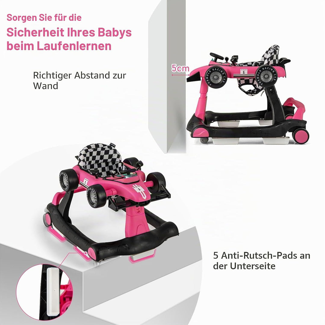 LIFEZEAL Lauflernhilfe für Babys, mitwachsend, 4-in-1, Sitz verstellbar in 3 Höhen, Lauflernhilfe, f