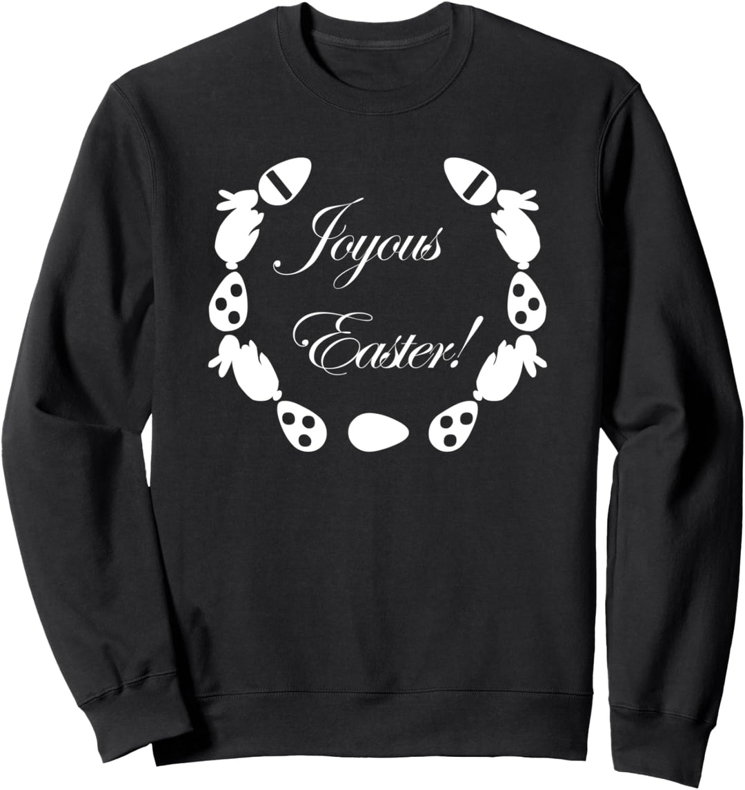 Niedlich Ostereier Osterhase Typografie Logo Frohe Ostern Sweatshirt