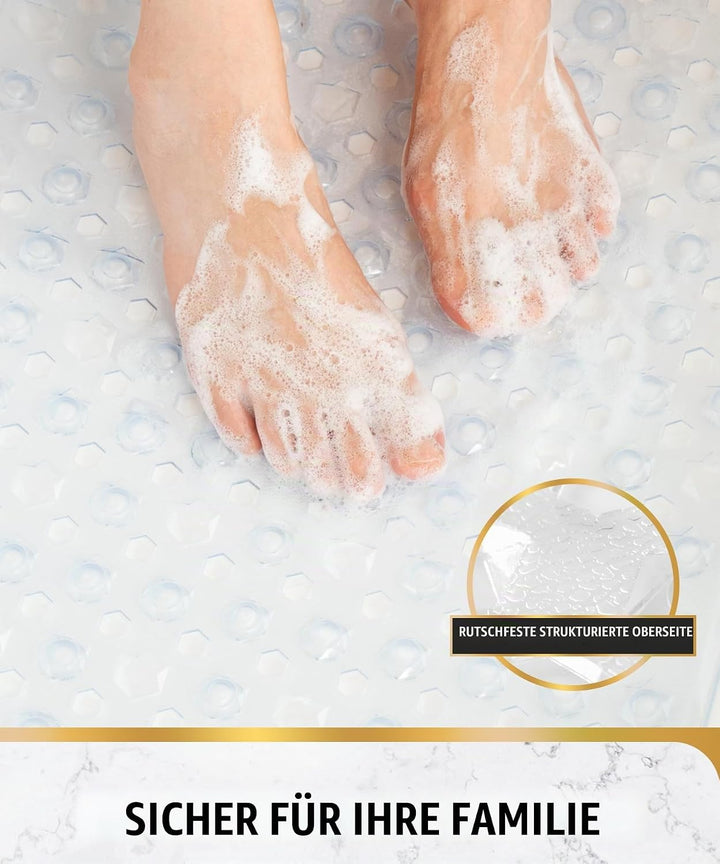 HITSLAM Duschmatte rutschfest, Antirutschmatte für die Dusche 60x60cm, Badewannenmatte mit Saugnäpfe