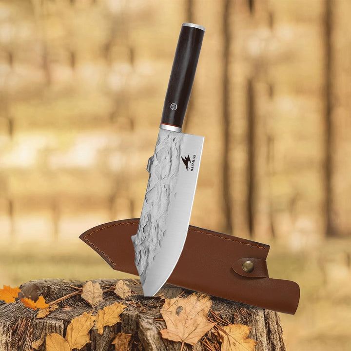 Professionelles Geschmiedetes Fleischermesser, Scharfe 20,5 cm Lange Klinge aus Kohlenstoffreichem E