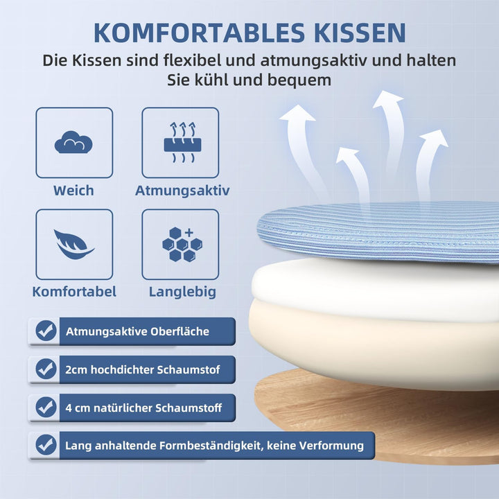 Airchros Bürostuhl, Ergonomischer Schreibtischstuhl mit Einstellbarer Lendenstütze, Hochklappbaren A