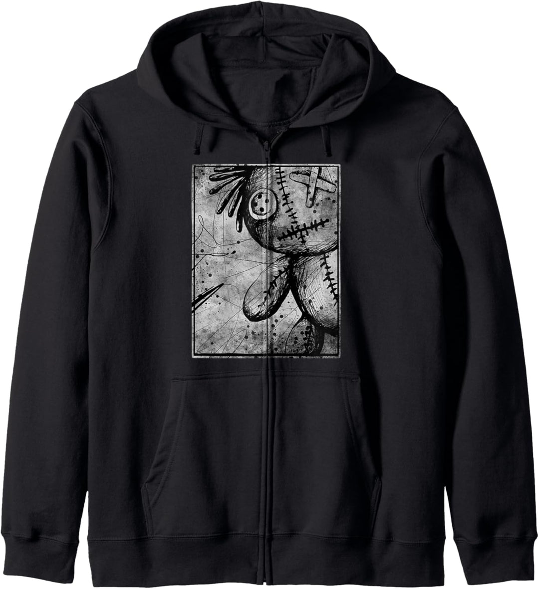 Hexen Goth Voodoo Puppe Kapuzenjacke