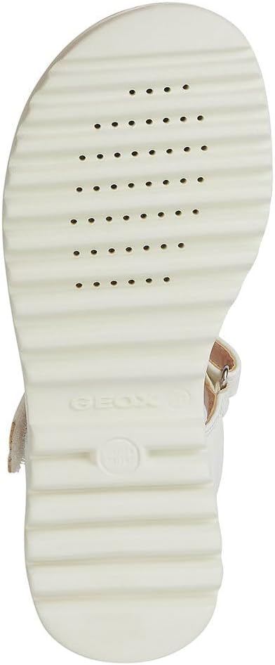 Geox Mädchen J Coralie Gir Sandal 29 EU White Platinum, 29 EU White Platinum