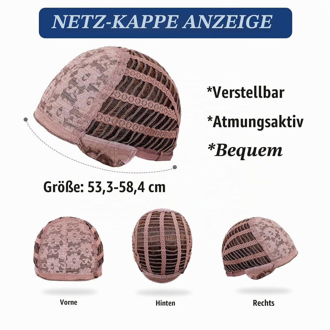 HAIRCUBE Damen Perücke Gerade Perücken für Dame Schulterlang Blond Perücke Synthetische Perücken mit