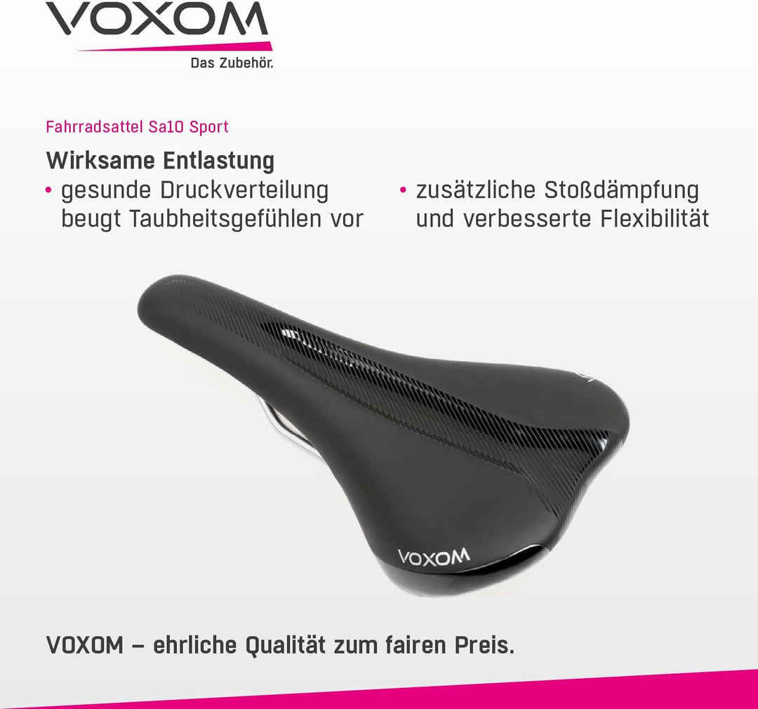 Voxom Sattel Sa10, E-Bike, Schwarz-Weiss, One Size