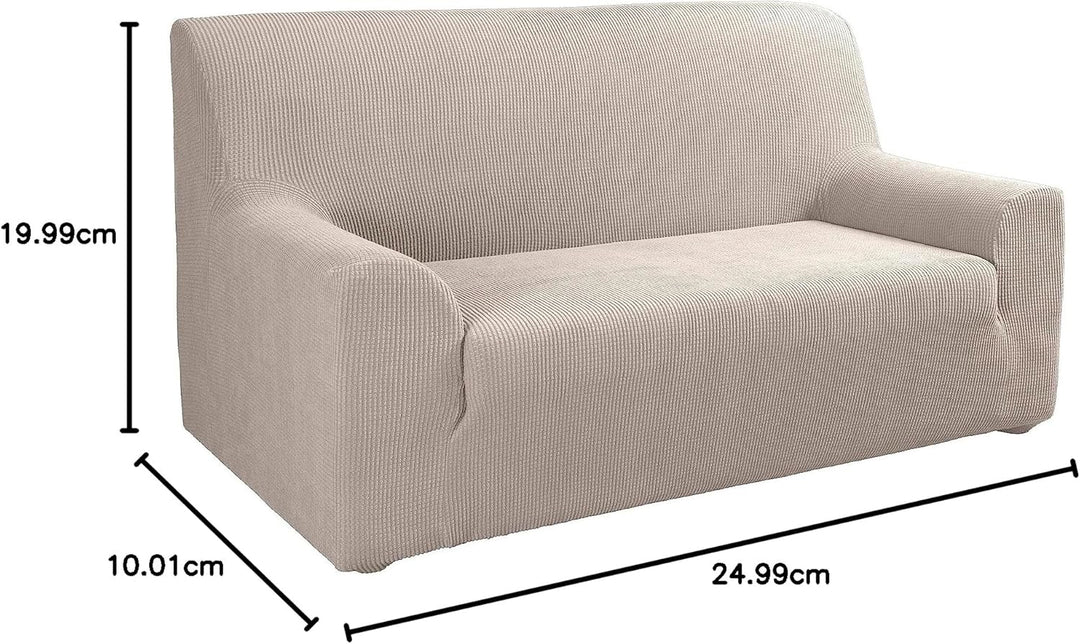 Tural Elastischer Sofabezug Valeta. Sofaüberwurf, Beige, 3 Sitzer (180-230cm) 3 Sitzer (180-230cm) B