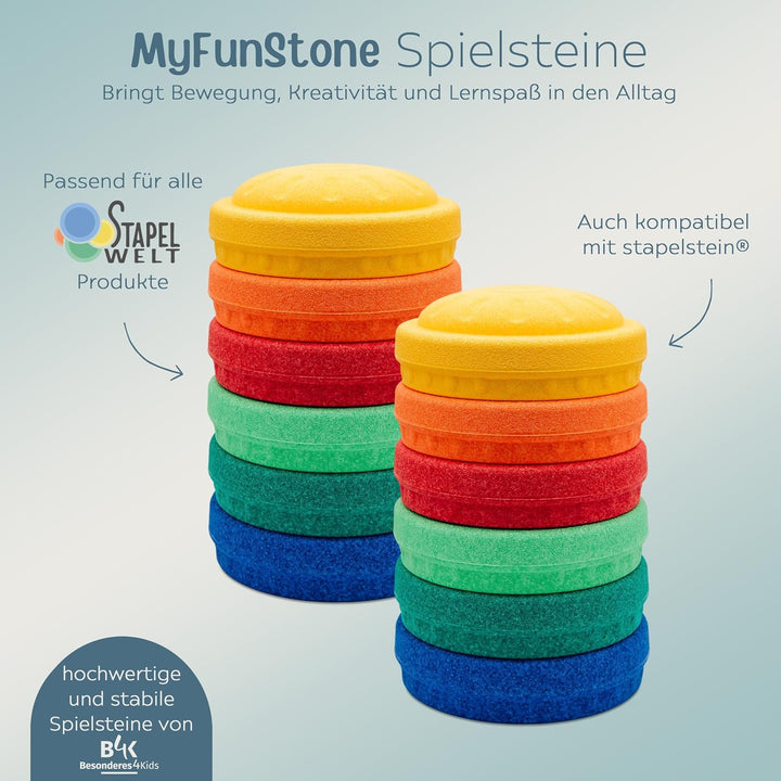 Stapelwelt MyFunStone Spielstein Balancierstein, Besonderes4Kids, kompatibel mit anderen Balancierst