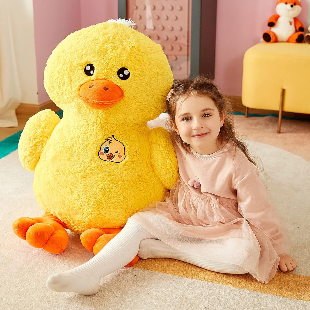 IKASA Gross Ente Stofftier Riesenente Plüschtiere für Kinder - Riesen Kuscheltier Gross Plüschtier S