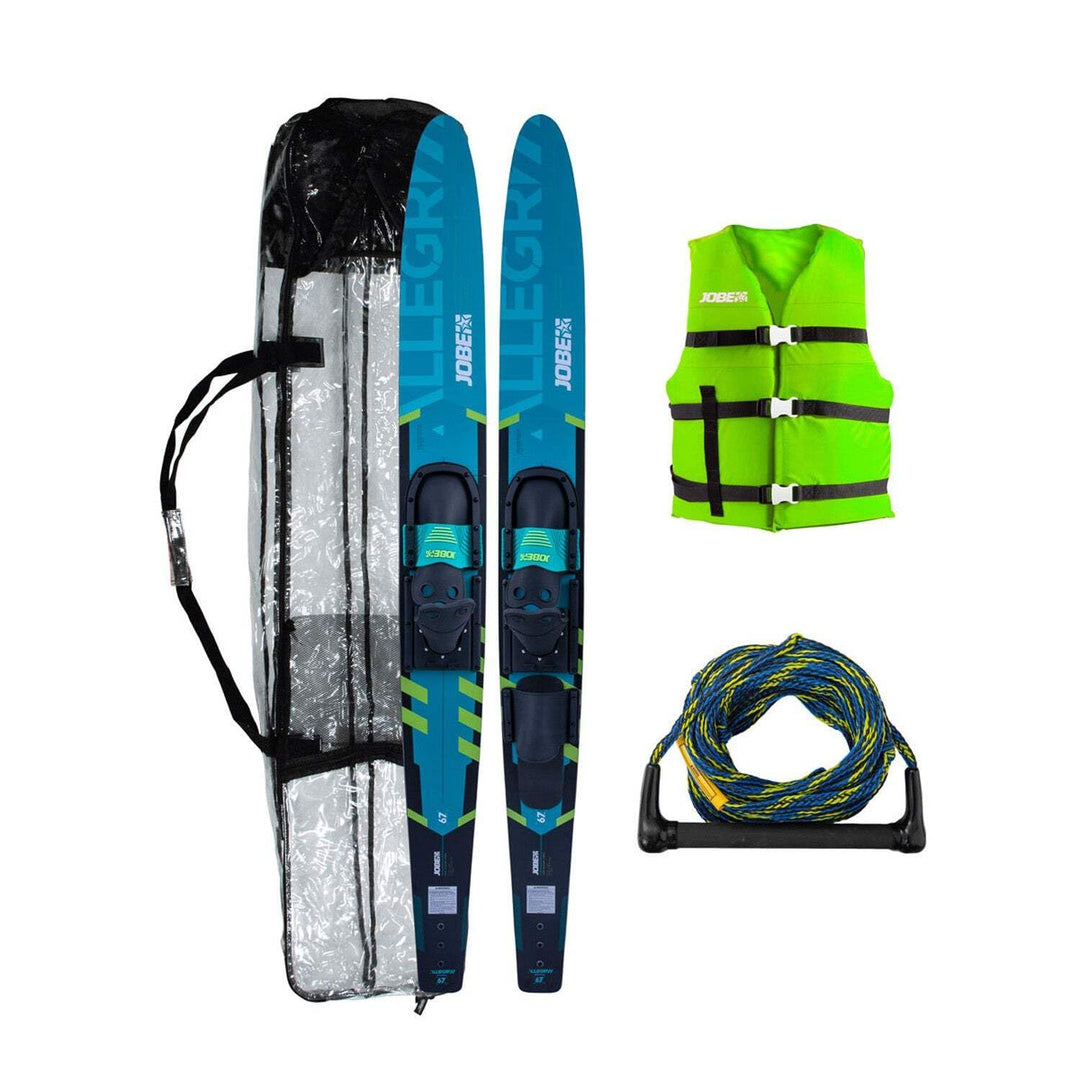 Jobe Wasserski Allegre Combo Waterskis Package Teal 59INCH
