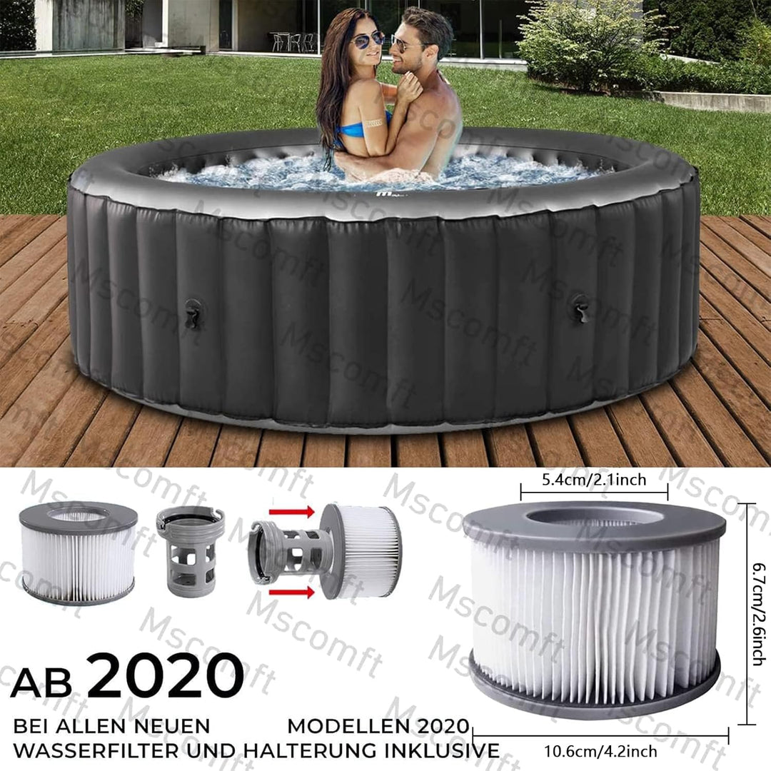 Whirlpoal zubehör für MSPA Whirlpoal Ersatz Filter Filterkartusche Doppelpack für aufblasbare Pools,