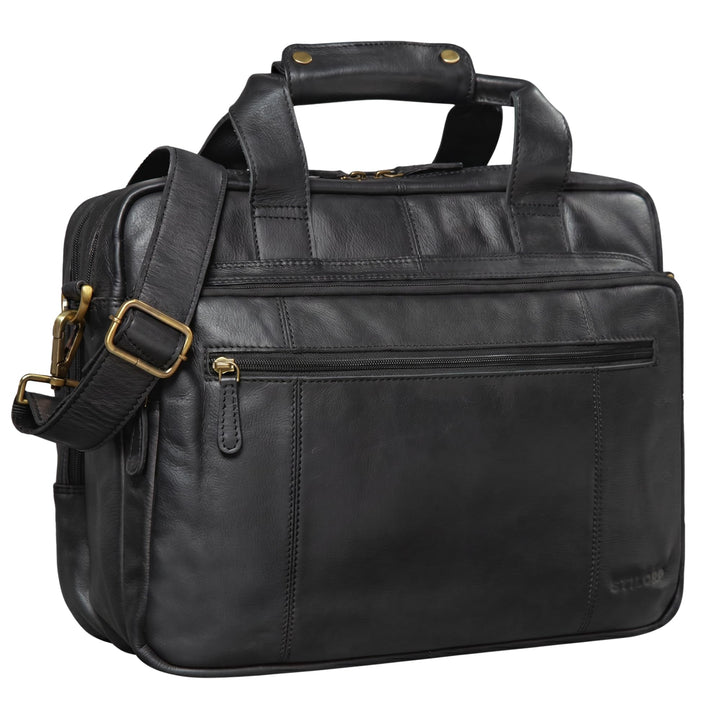 STILORD 'Experience' Vintage Lehrertasche Leder gross für Herren Damen XL Aktentasche Business Schul