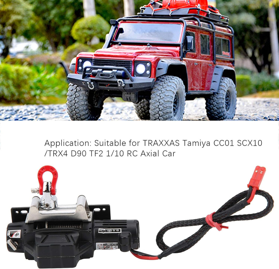 RC Crawler Winch Kit, RC Winch Fernbedienung RC Zubehör Kompatibel für CC01 SCX10 / D90 TF2 1/10 RC
