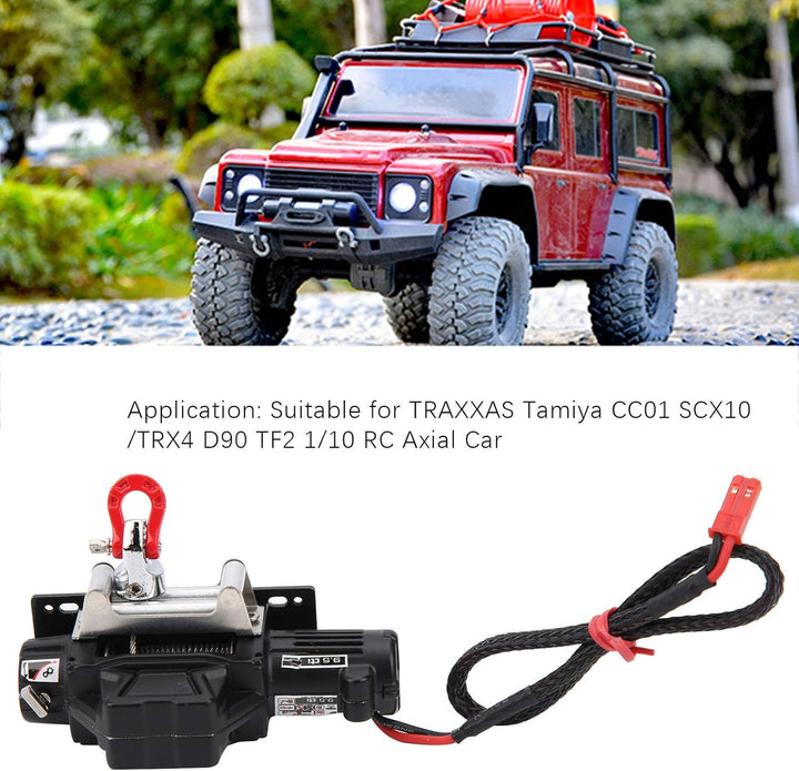 RC Crawler Winch Kit, RC Winch Fernbedienung RC Zubehör Kompatibel für CC01 SCX10 / D90 TF2 1/10 RC