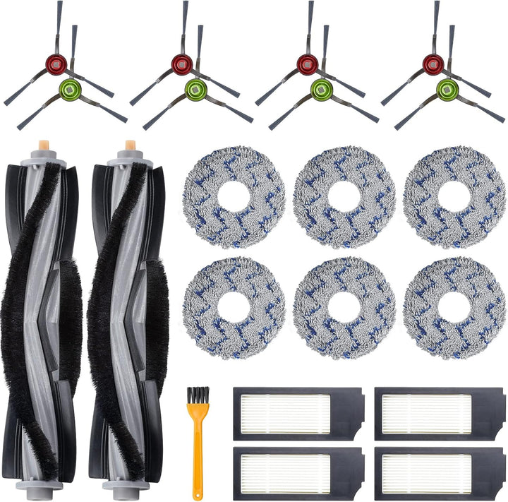 21 Stück Zubehör für Ecovacs Deebot X1 Omni / X1 e Omni / X1 Turbo Staubsauger Ersatzteile 2 Hauptbü